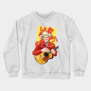 Gene Autrey - An illustration by Paul Cemmick Crewneck Sweatshirt